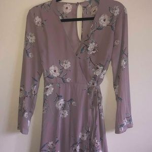 Long Sleeve Wrap Dress